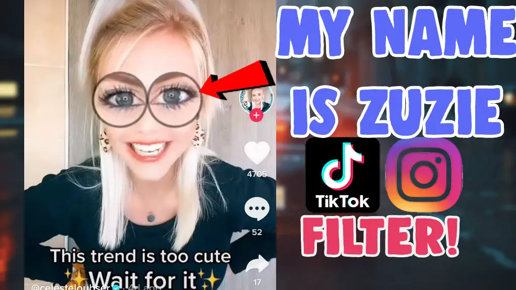 how to do my name is zuzie glasses filter tiktok