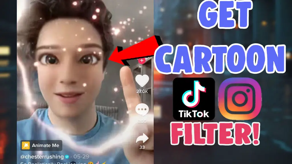 pixar animated face cartoon filter effect tiktok