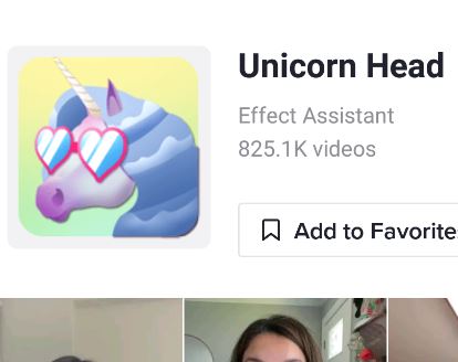 Unicorn filter tiktok icon