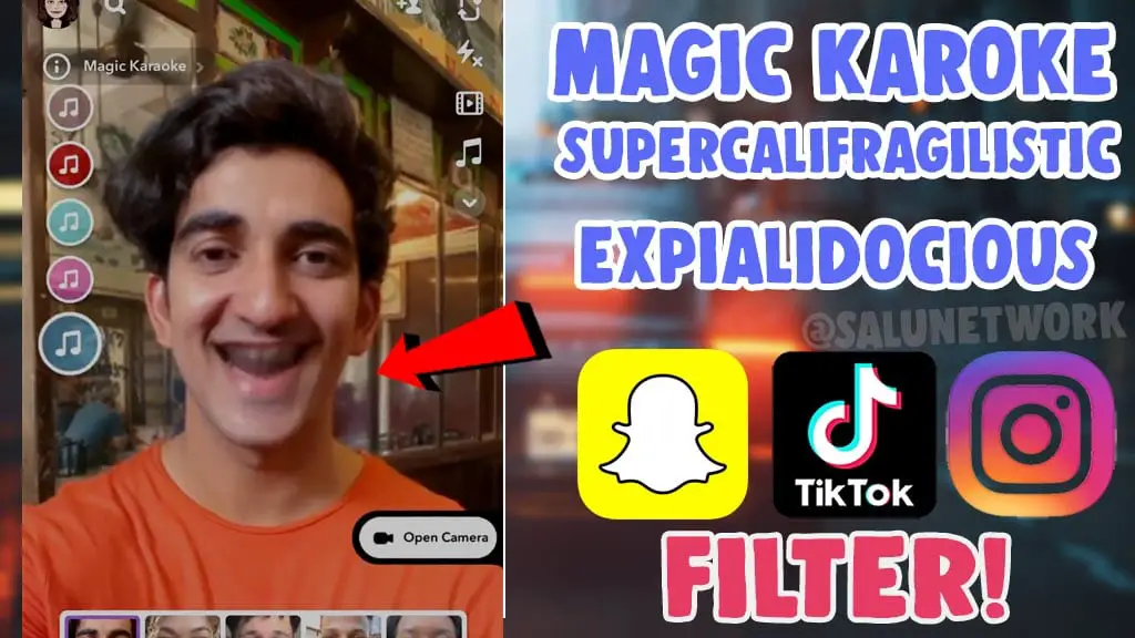 get magic karaoke filter snapchat tiktok