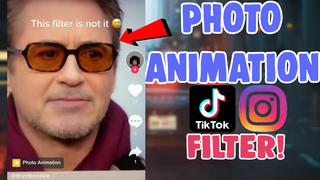 get photo animation app filter tiktok instagram