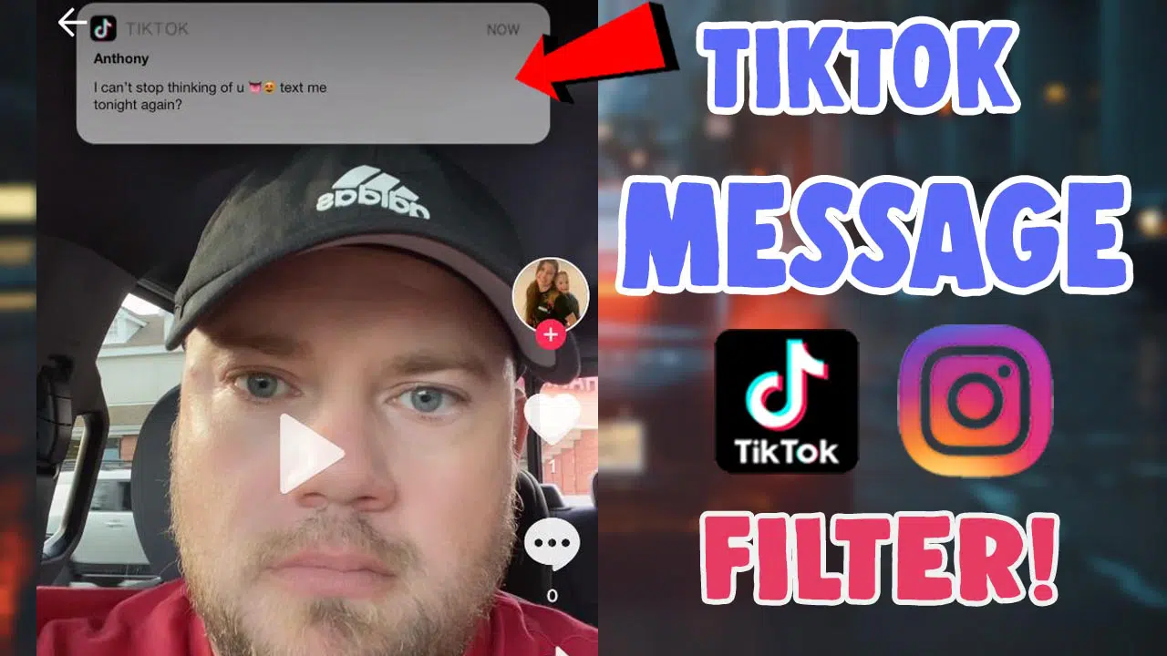 tiktok fake message notification filter