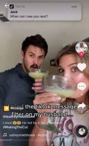 fake tiktok message notification prank filter