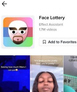 get face lottery pretty filter effect tiktok
