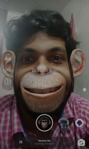 get monkey face filter on instagram