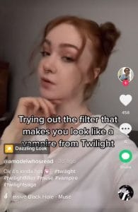 twilight vampire cullen filter on tiktok