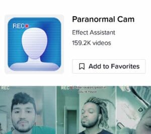 ghost spirit paranormal cam filter tiktok icon