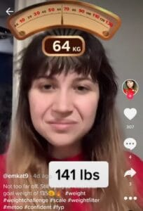 weight control filter instagram 