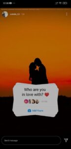 who are you in love with instagram story sticker