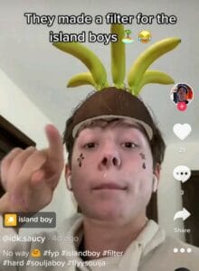 i'm an island boy filter on tiktok