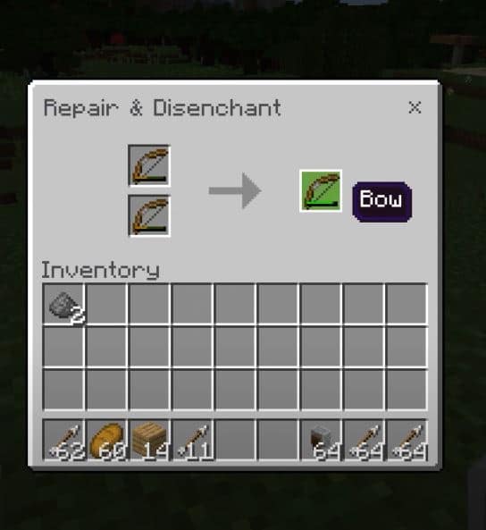 How to repair a bow in minecraft with anvil and grindstone salu network