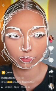 outline filter effect tiktok