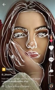 outline filter on tiktok