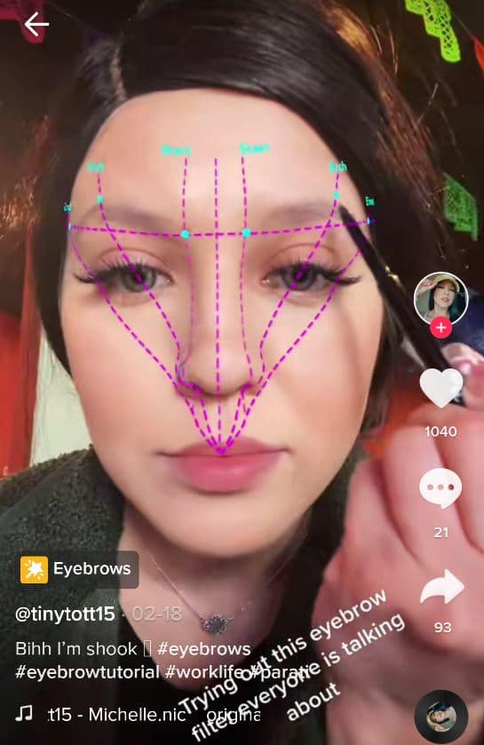 How To Do Eyebrows Filter Trend on Tiktok SALU NETWORK