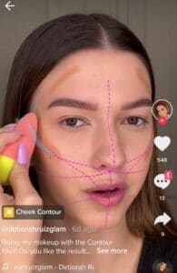 cheek contour filter effect