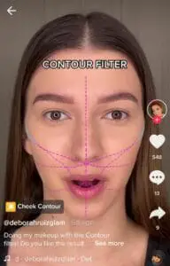 cheek contour filter tiktok