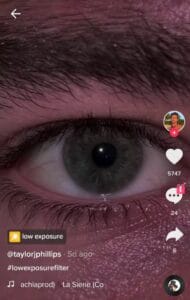 low exposure eye trend filter tiktok