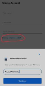 how to use ind money app referral code
