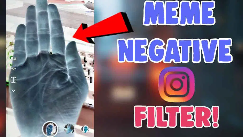meme negativo instagram filter