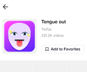 tongue out filter effect tiktok