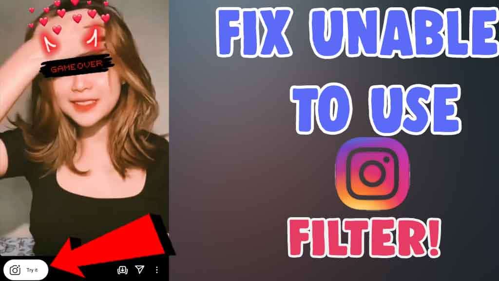 unable to use this filter instagram