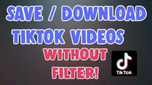 download tiktok video without filter