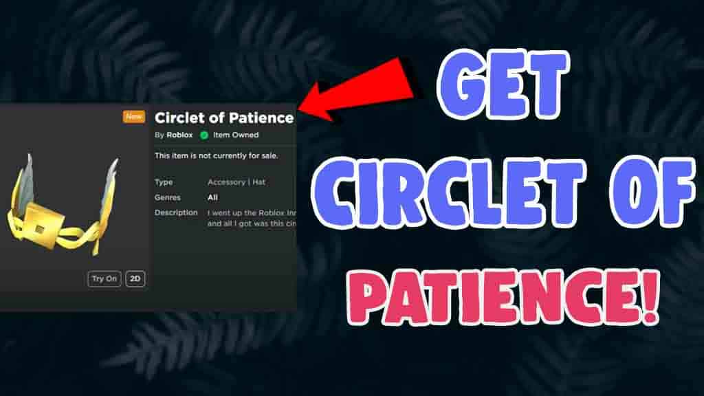 how to get circlet of patience roblox innovation
