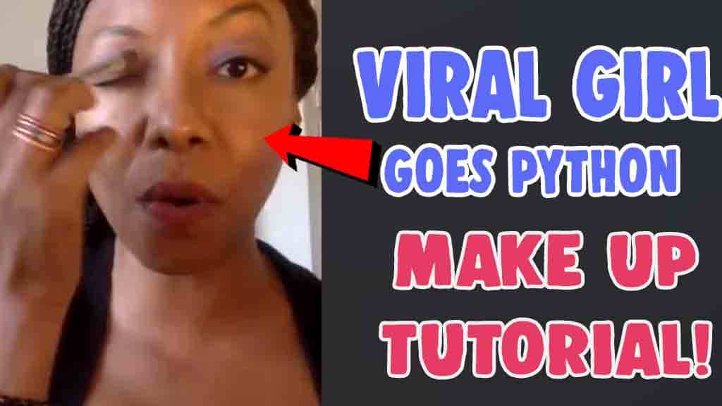 girl goes python makeup tutorial trend