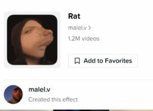 rat face filter icon tiktok