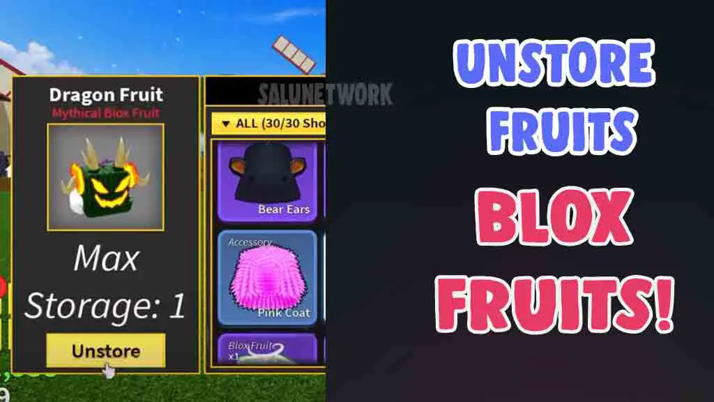 how to unstore a fruit in blox fruits