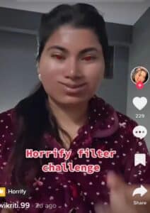 horrify filter tiktok and instagran